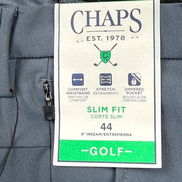 Chaps Golf Men's Slim Fit Gray Stretch Shorts Size 44 Comfort Waistband NWT - Picture 5 of 11